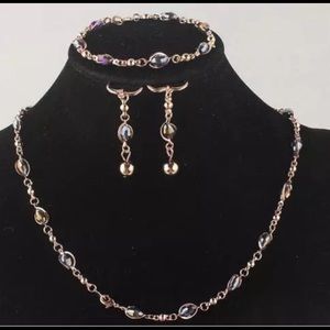 3 piece set necklace, earrings, bracelet